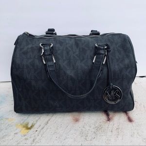 Michael Kors Large Monogram black satchel
